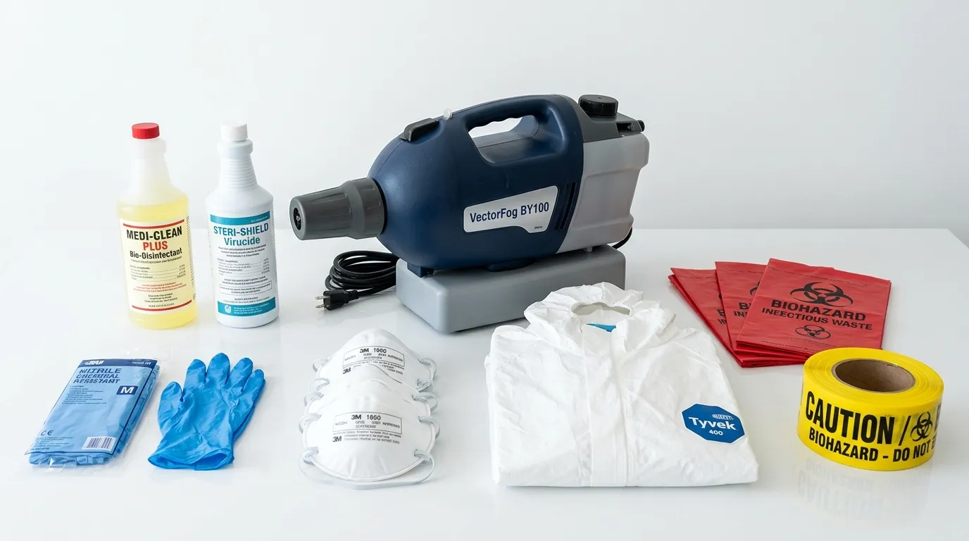 Professional biohazard remediation crew working in Baileys Crossroads